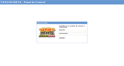 Desktop Screenshot of adminventas.uepatickets.com